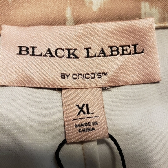 Black Label by Chico's Soft Satin Top long sleeve size XL NWT - Picture 10 of 14
